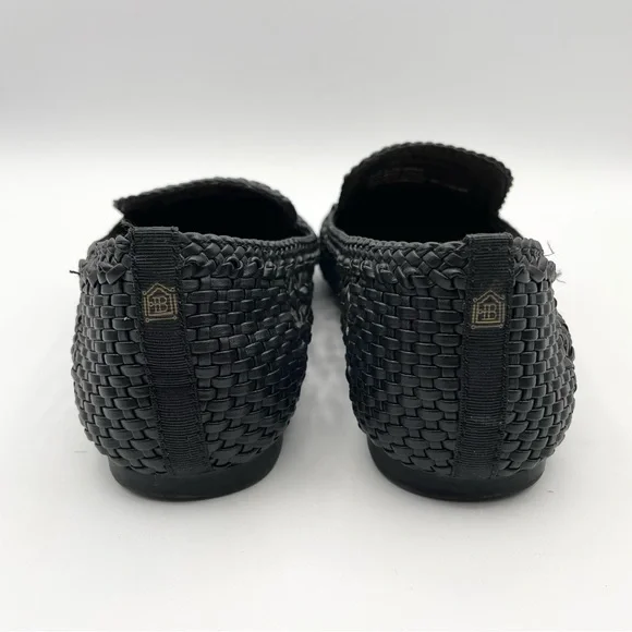 Birdies The Woven Starling Flat Loafer Black Faux Leather Smoking Slipper 7.5 - Picture 13 of 16